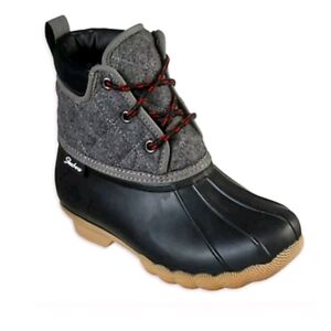 Skechers Duck Boots Waterproof Charcoal Gray Black Pond lil Puddles Rain Snow